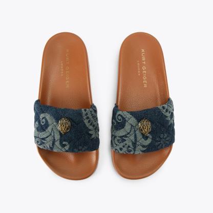 Kurt Geiger London Meena Eagle Slide - Blue - view 3