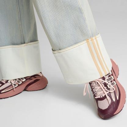 Women's adidas Originals Vintage Wide-Leg Jeans - Light Denim/Off White - view 6