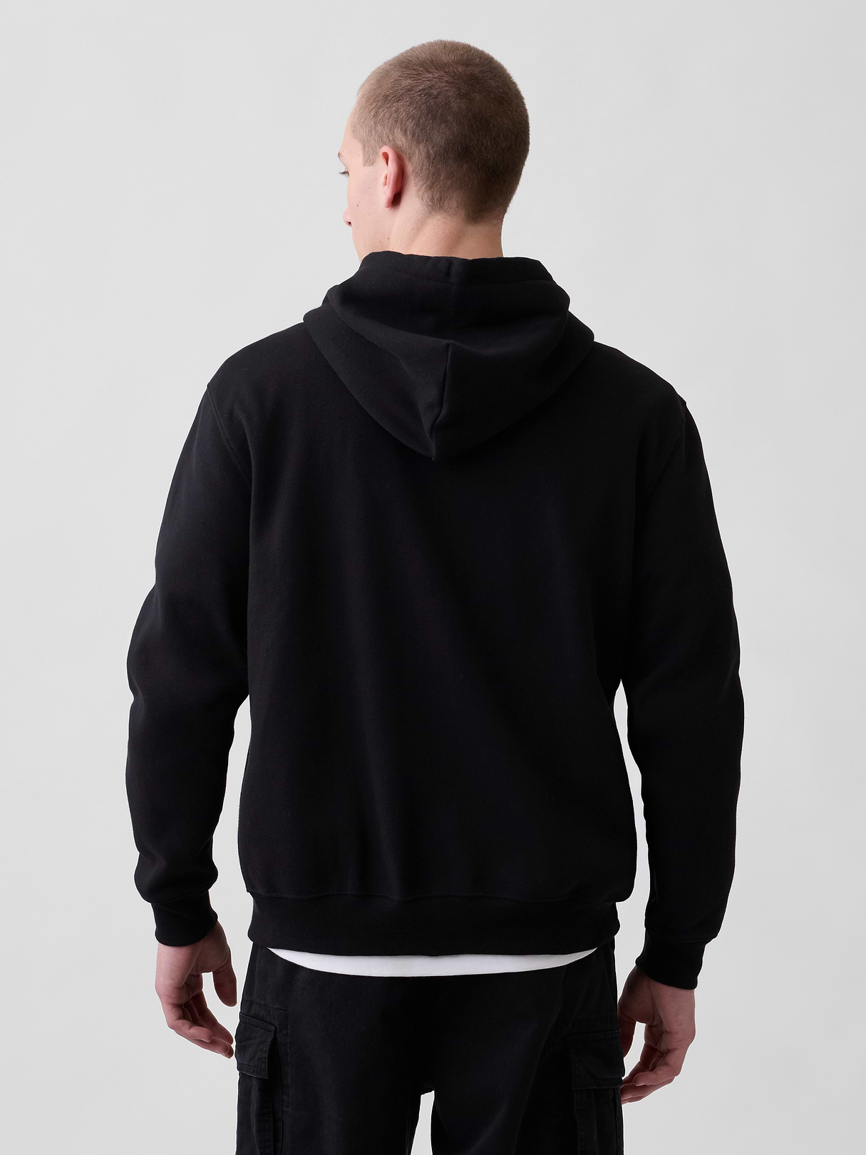 Adult VintageSoft Arch Logo Zip Hoodie - Black
