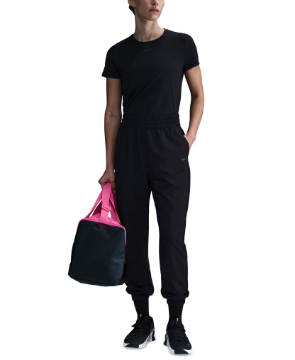 Nike Women's One Dri-FIT Woven High-Rise 7/8 Joggers - Black/Black