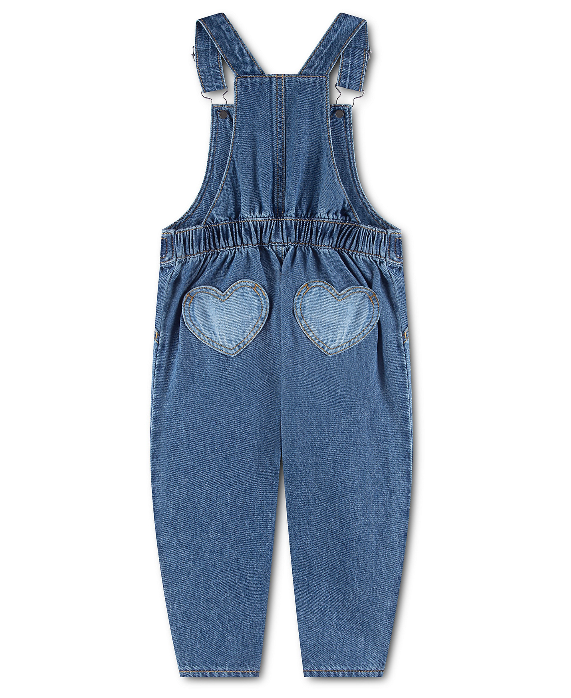 Levi's Toddler Girls' 2T-4T Hearts Detail Relaxed-Fit Overalls - Rodeo