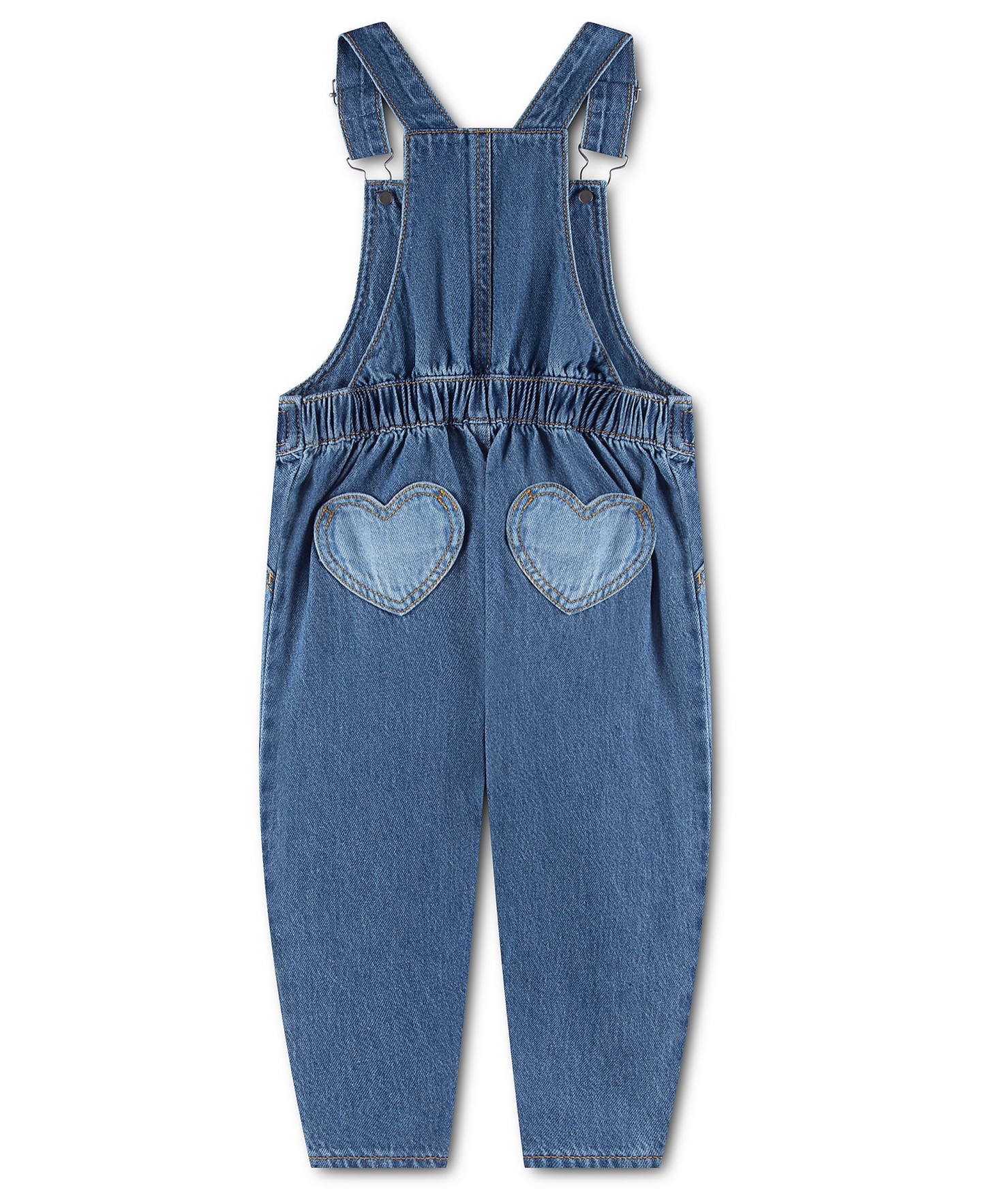 Levi's Toddler Girls' 2T-4T Hearts Detail Relaxed-Fit Overalls - Rodeo
