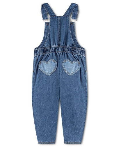 Levi's Toddler Girls' 2T-4T Hearts Detail Relaxed-Fit Overalls - Rodeo