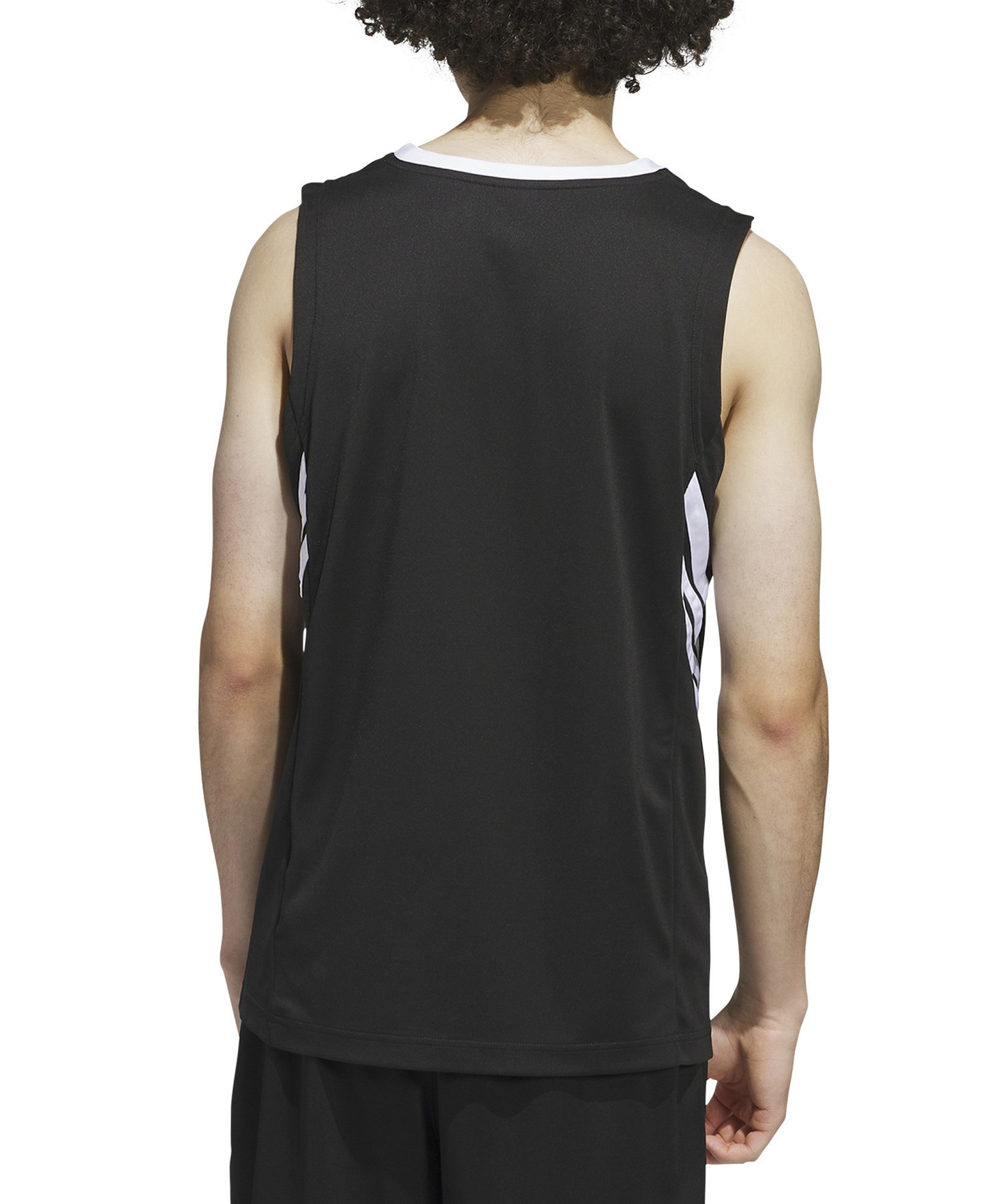 adidas Men's Basketball Logo Graphic Tank Top - Black/White