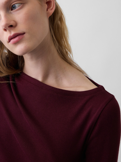 Modern Boatneck T-Shirt - Noir red