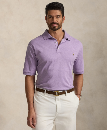 Polo Ralph Lauren Men's Big & Tall Solid Polo Shirt - Purple Heather
