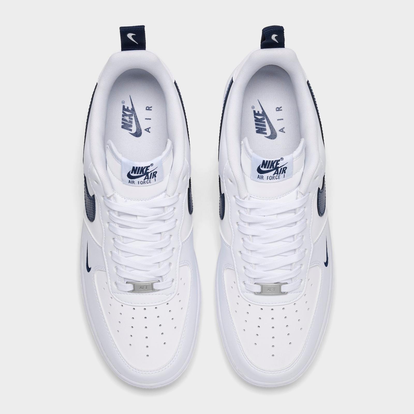 Men's Nike Air Force 1 '07 LV8 Casual Shoes - White/Midnight Navy/White