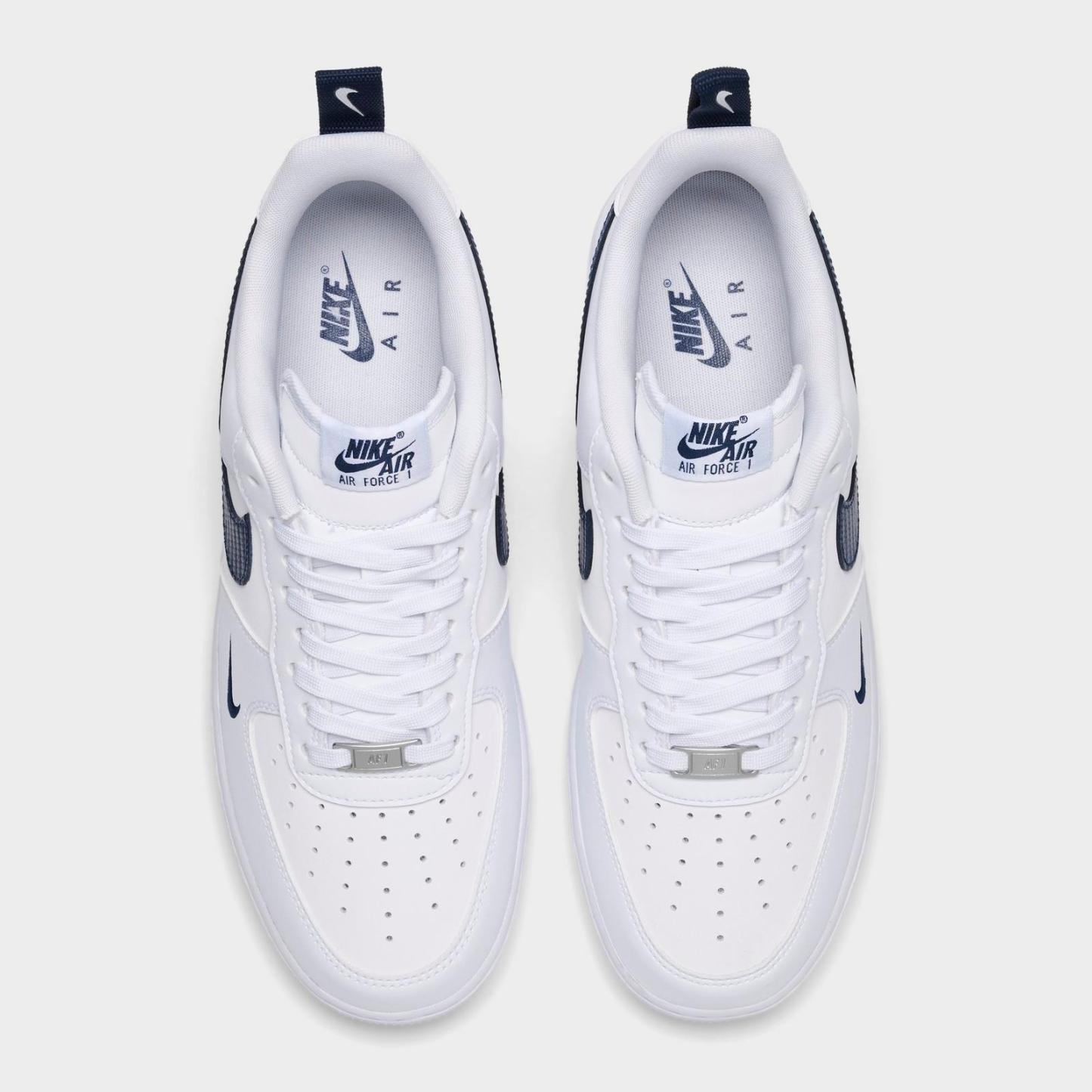 Men's Nike Air Force 1 '07 LV8 Casual Shoes - White/Midnight Navy/White