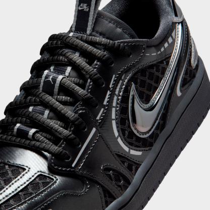 Women's Air Jordan 1 Low Method of Make Casual Shoes - Black/White/Anthracite/Metallic Silver - view 3