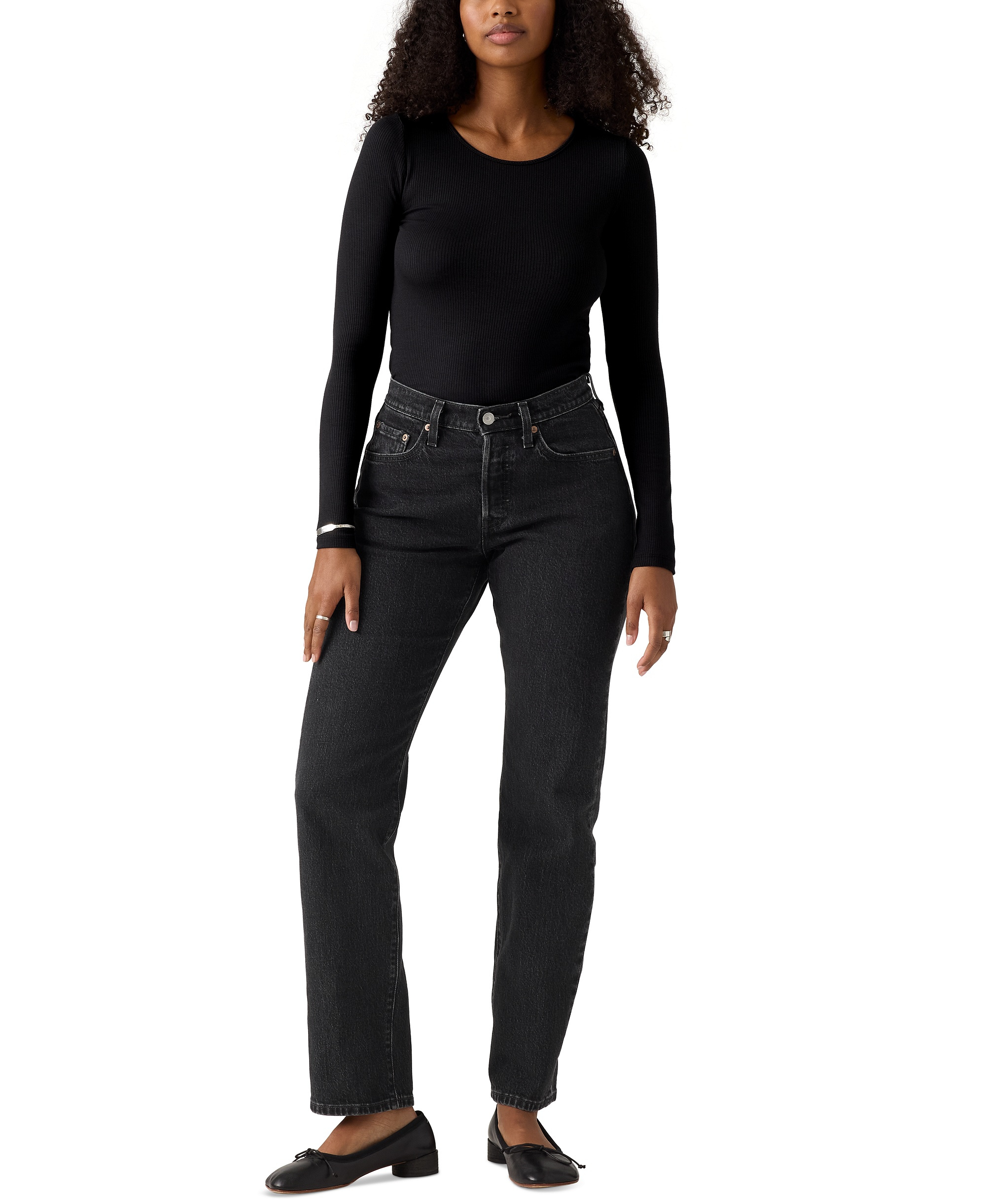 Levi's Women's 501 Curve High-Rise Straight-Leg Jeans - Memories Of You