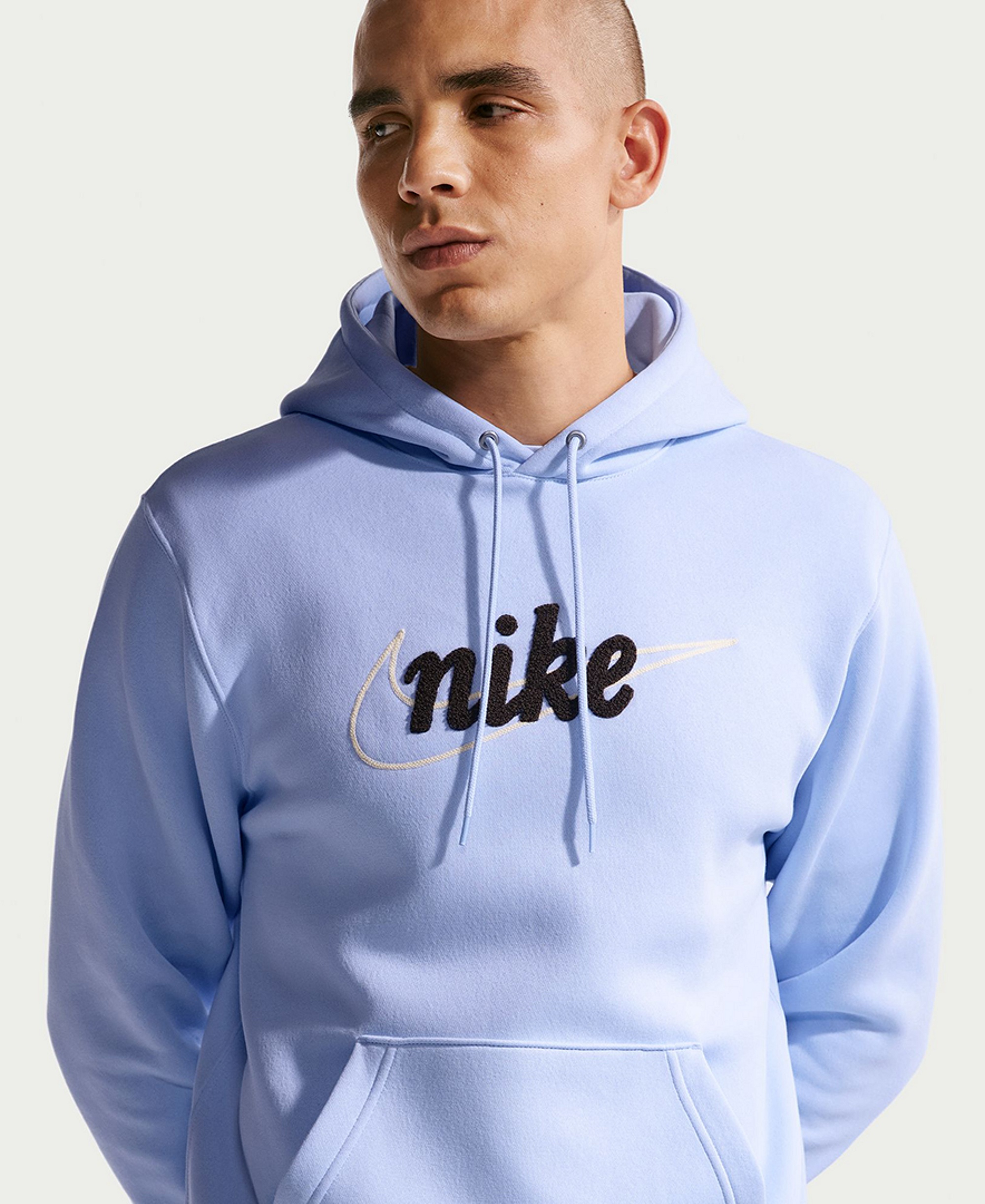 Nike Men's Embroidered Logo Relaxed-Fit Sweatshirt - Hydrogen Blue
