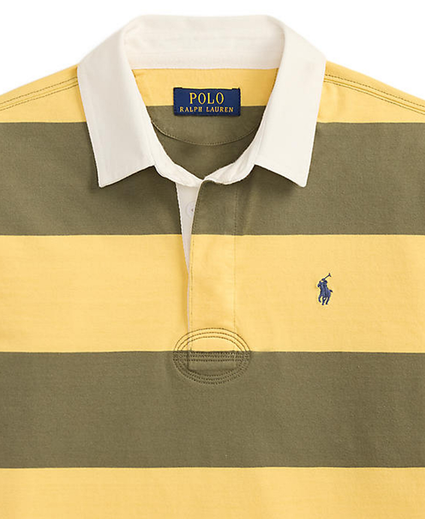 Polo Ralph Lauren Boys' 8-20 Iconic Long-Sleeve Rugby Shirt - Beach Yellow/Cruise Olive