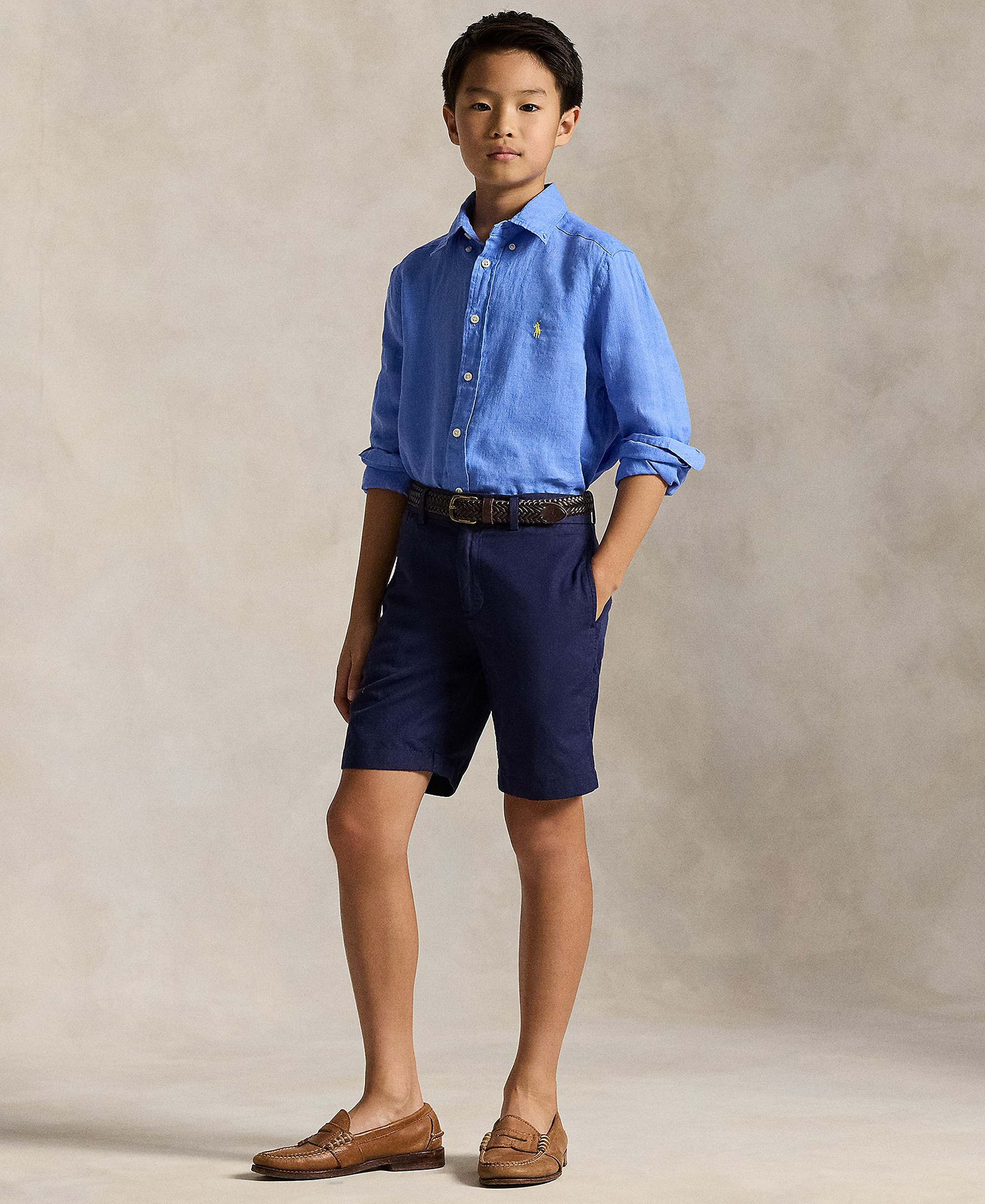 Polo Ralph Lauren Boys' 8-20 Linen Shirt - HARBOR ISLAND BLUE