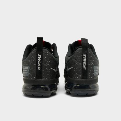Men's Nike Air VaporMax Run Utility Running Shoes - Black/Reflective Silver/Anthracite/Habanero Red