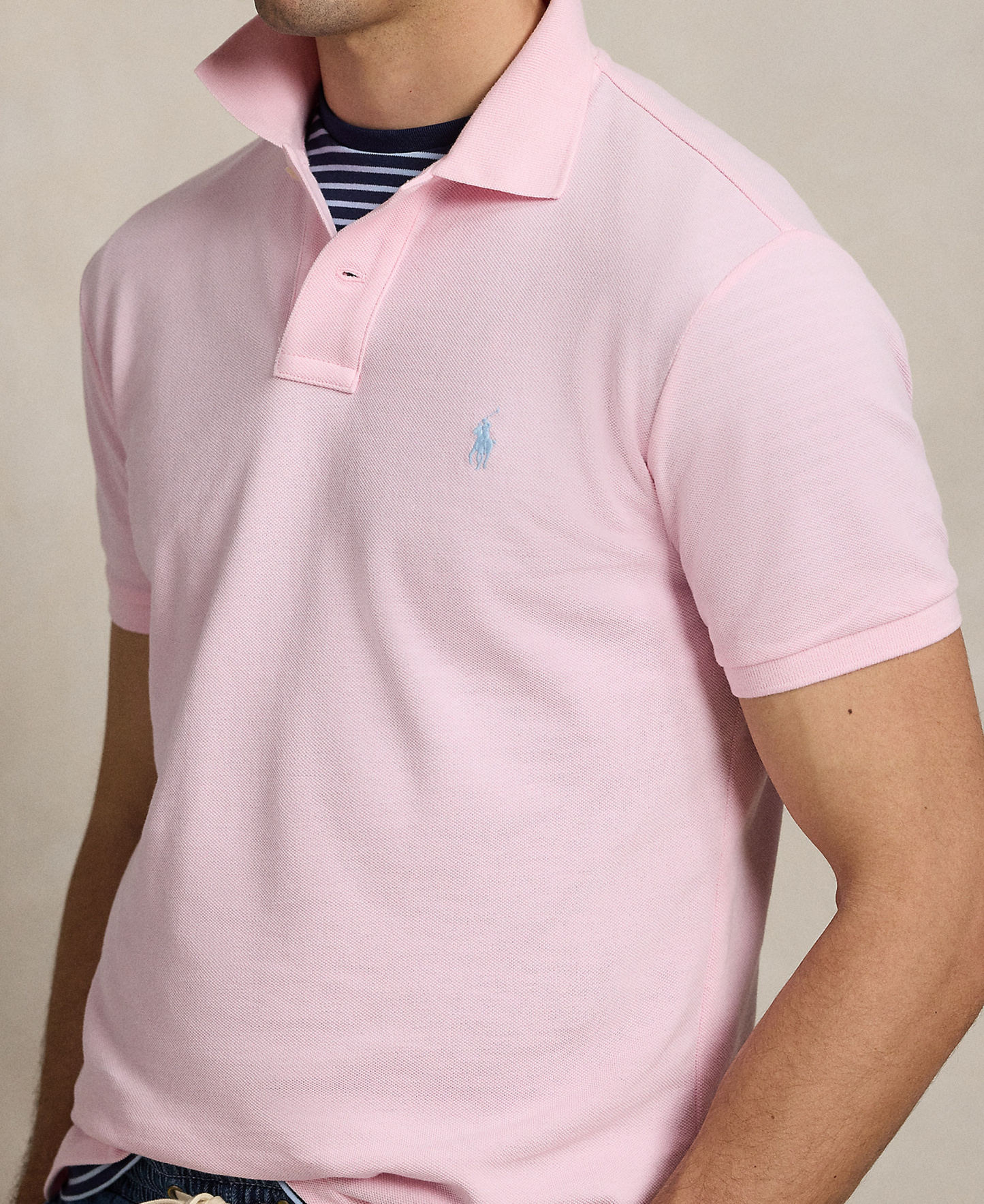 Polo Ralph Lauren Men's Classic-Fit Mesh Polo Shirt - Bath Pink/C1730