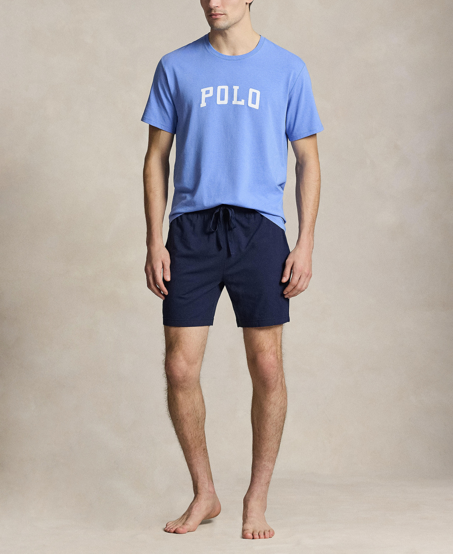 Polo Ralph Lauren Men's Crewneck Pajama T-Shirt - Harbor Island Blue/White Logo