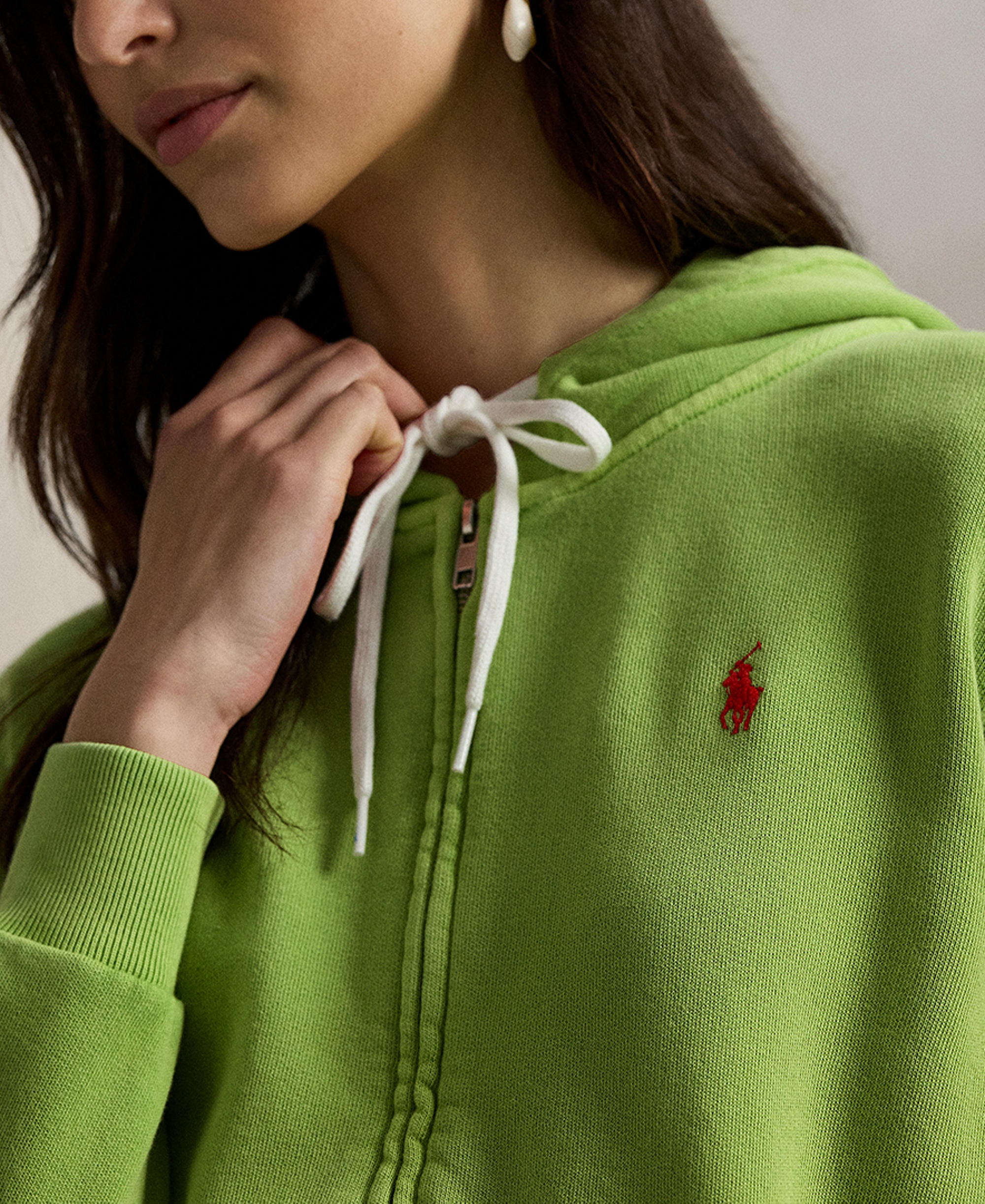 Polo Ralph Lauren Women's Full-Zip Drawstring Hoodie - Parakeet Green