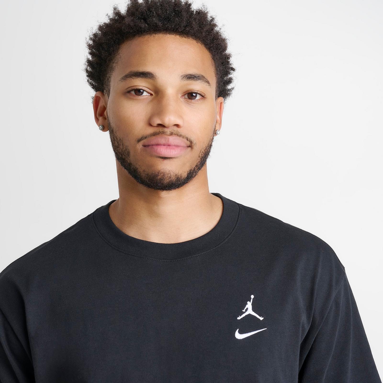 Men's Jordan Brooklyn Swoosh Logo T-Shirt - Black/White - view 5