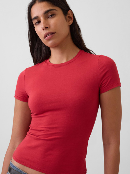 CloseKnit Jersey T-Shirt - Chakra red
