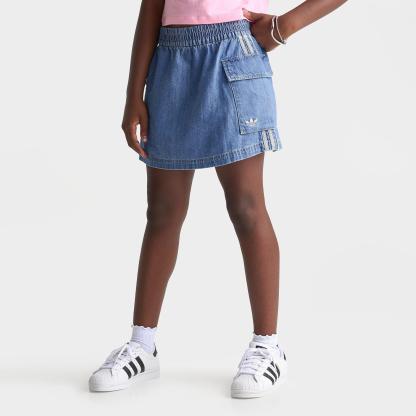Girls' Big Kids' adidas Originals Denim Cargo Skirt - Antique Wash