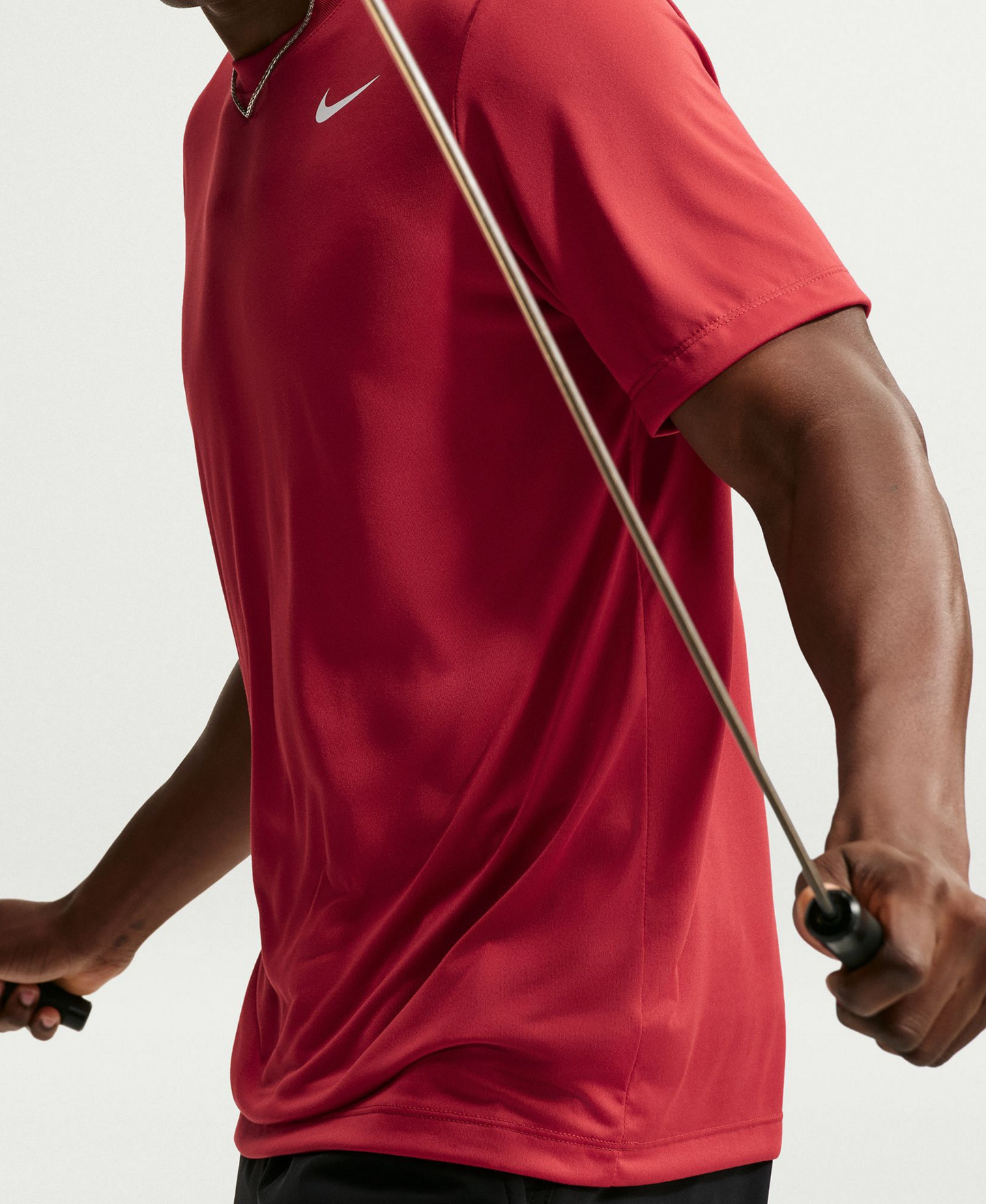 Nike Men's Dri-FIT Legend Fitness Logo T-Shirt - Tough Red/White