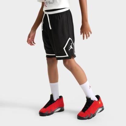 Big Kids' Jordan Dri-FIT Diamond Mesh Basketball Shorts - Black - view 1