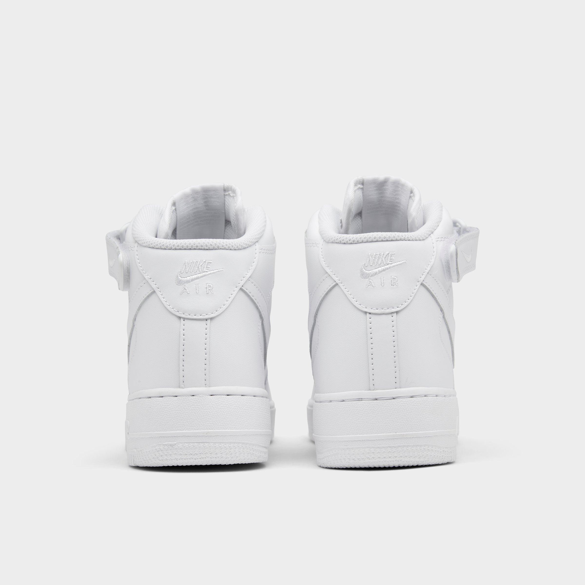 Men's Nithtke Air Force 1 Mid '07 Casual Shoes - White/White - Back view