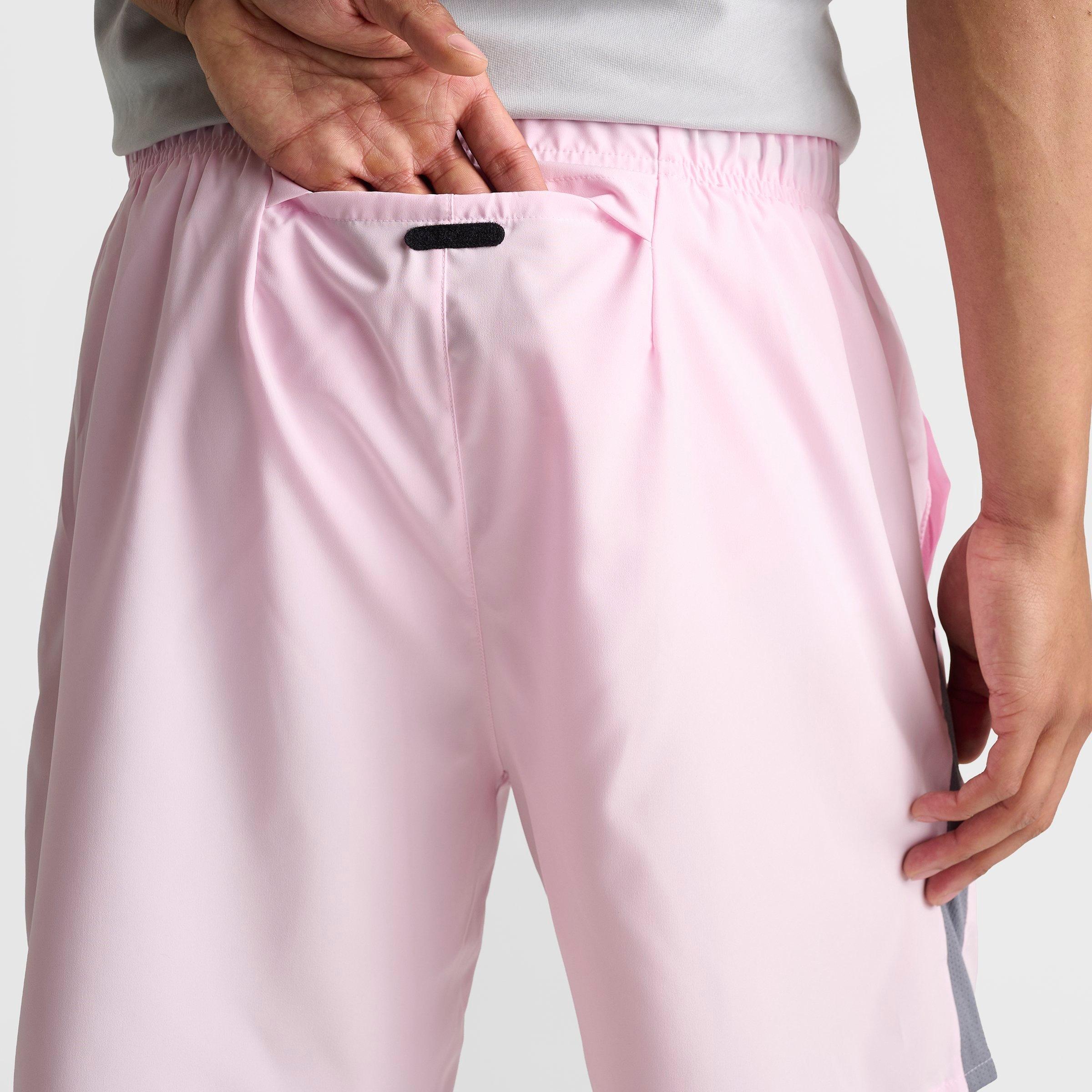 Men's Nithtke Dri-FIT Challenger Brief-Lined 7" Running Shorts - Pink Foam/Smoke Grey