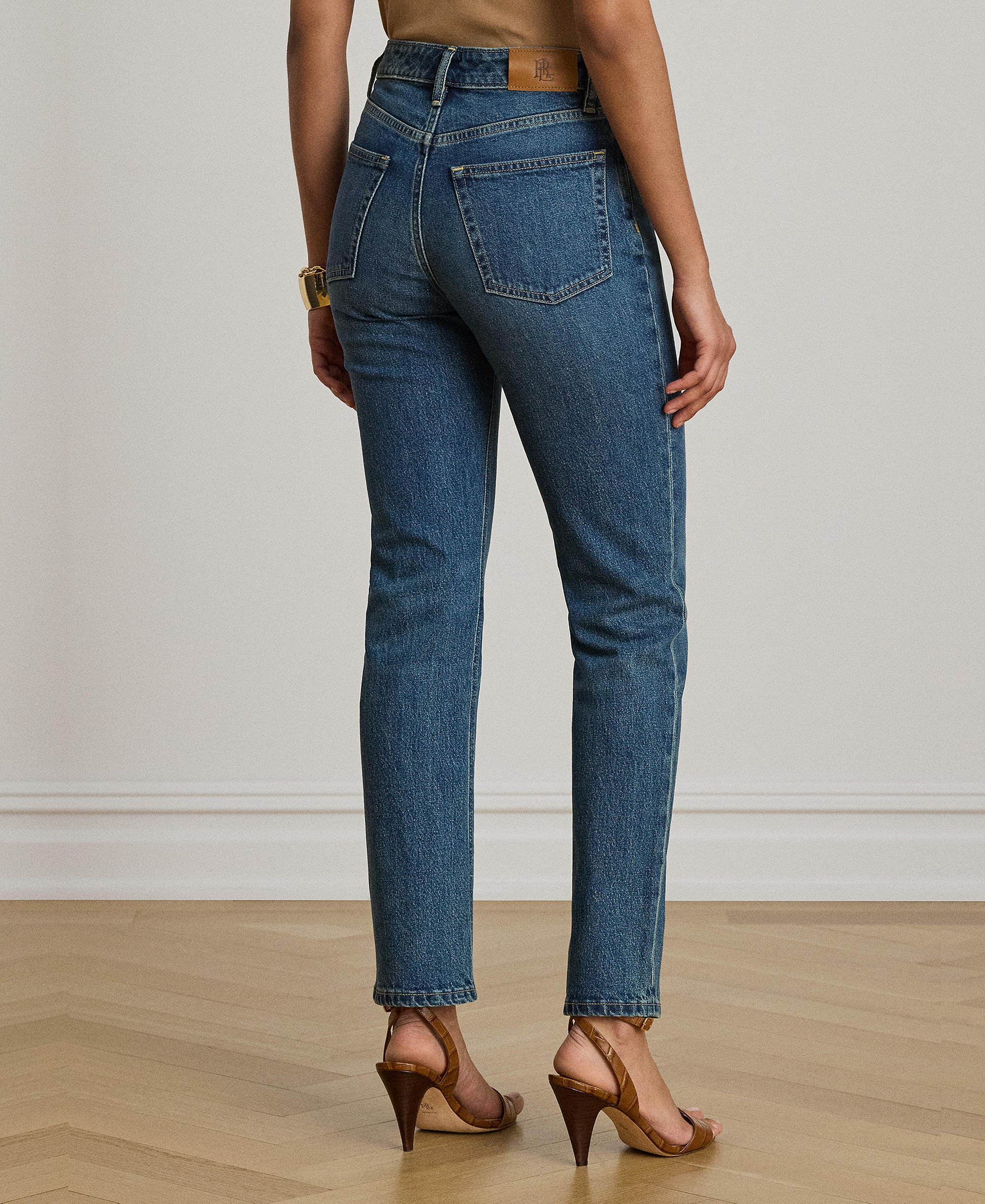 Lauren Ralph Lauren Women's High-Rise Slim-Fit Straight Jeans - Haze Wash