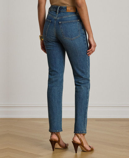 Lauren Ralph Lauren Women's High-Rise Slim-Fit Straight Jeans - Haze Wash
