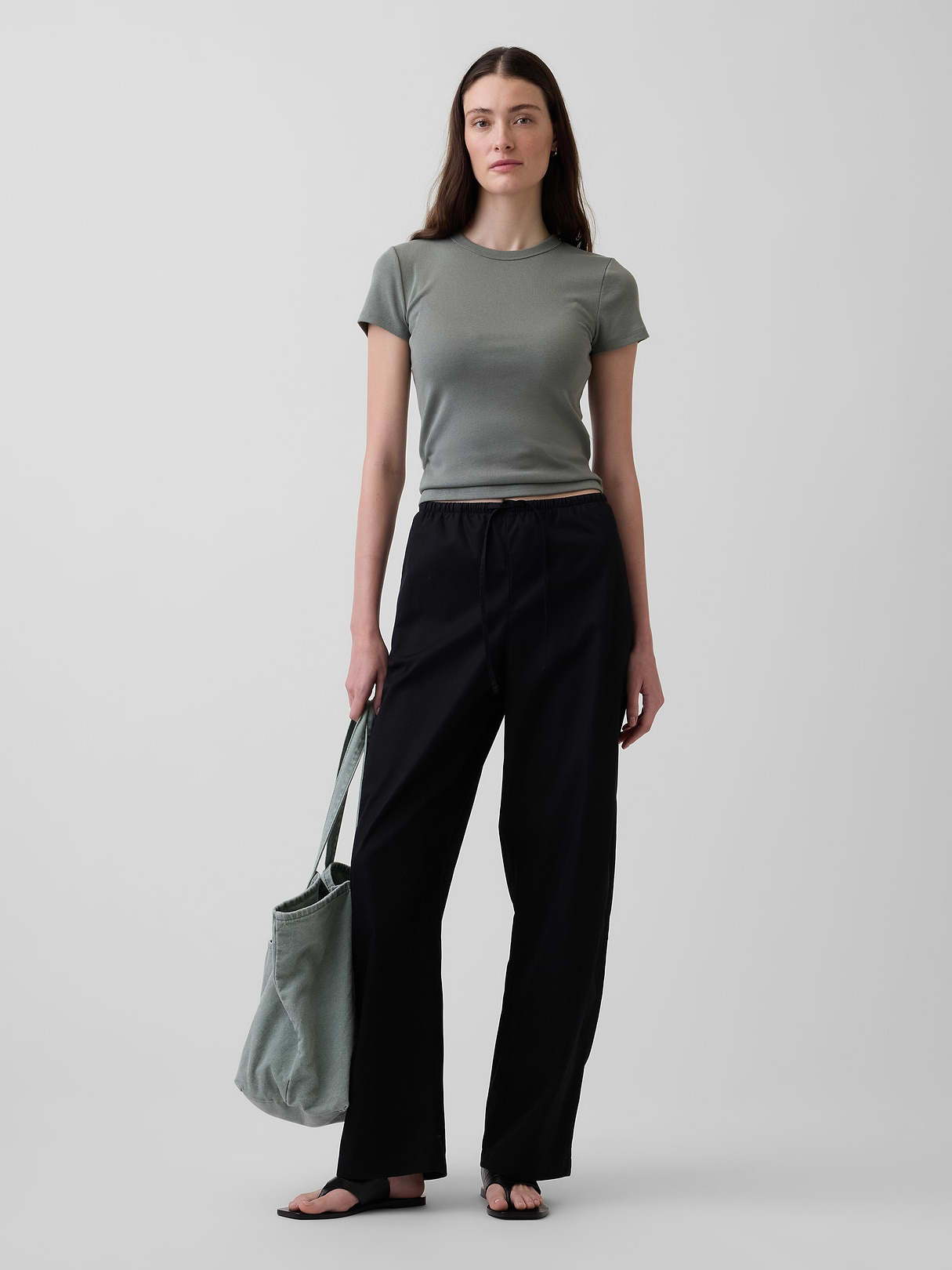 Modern Crew T-Shirt - Vintage palm green