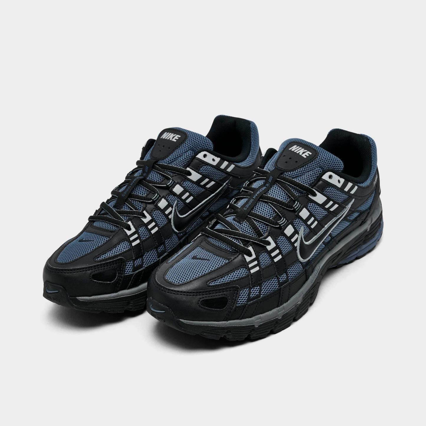 Men's Nithtke P-6000 Casual Shoes - Part 3 - Diffused Blue/Cool Grey/Metallic Silver/Black - Both shoes facing left