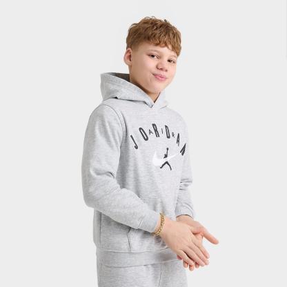 Big Kids' Jordan Jumpman Pullover Hoodie - Light Grey Heather - view 1
