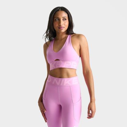 Women's Nike Pro Sculpt Medium-Support Padded Sports Bra - Light Magenta/Pink Rise/White