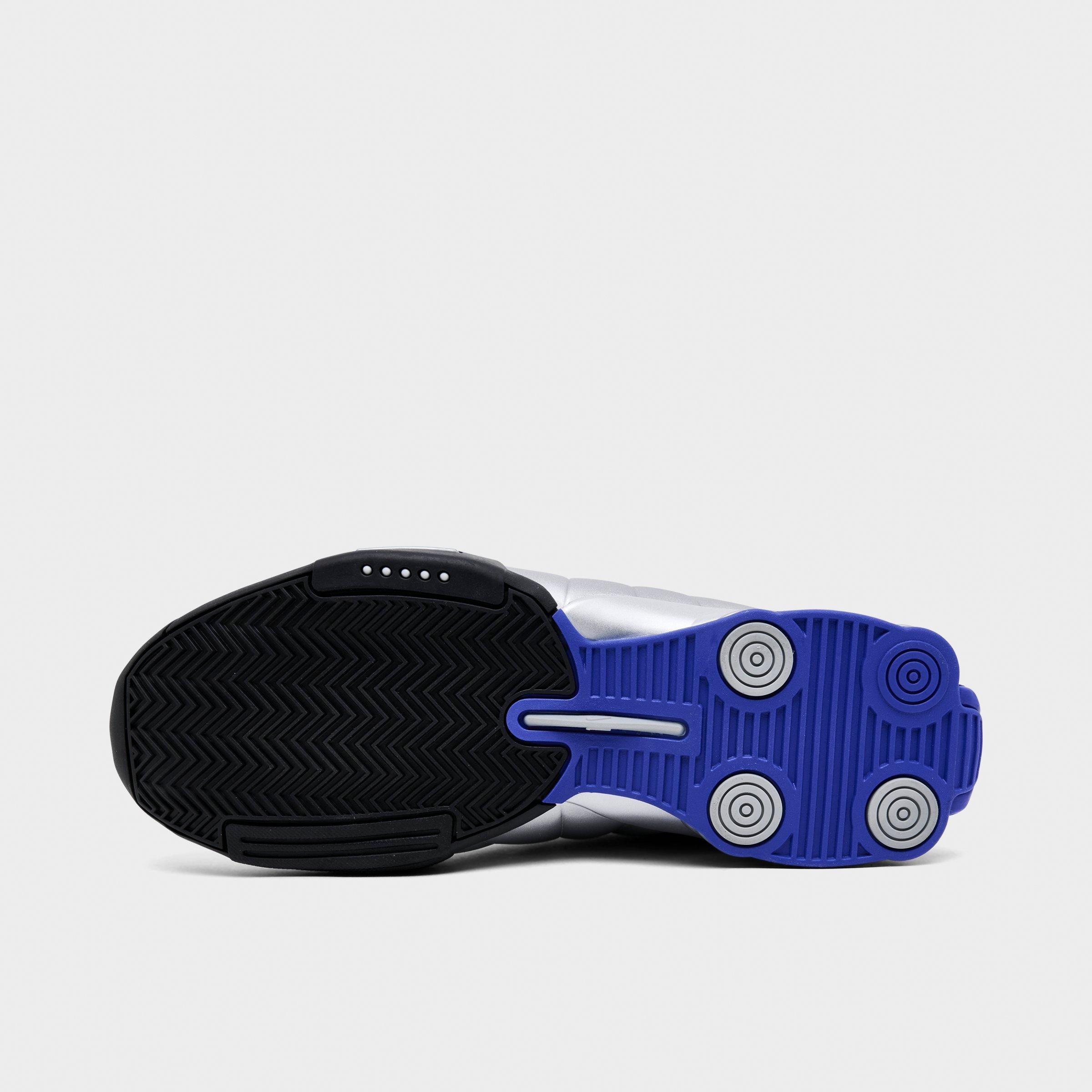 Men's Nithtke Shox BB4 Basketball Shoes - Black/Lapis/Metallic Silver - Bottom view