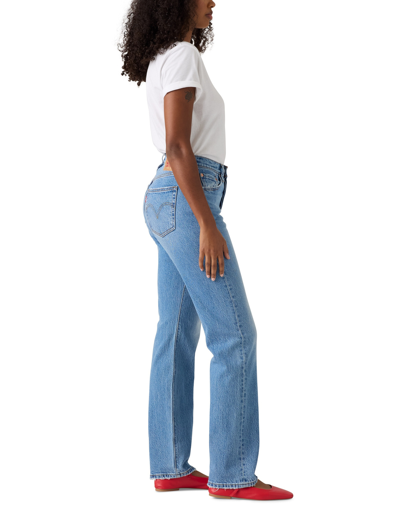 Levi's Women's 501 Curve High-Rise Straight-Leg Jeans - Play On Ref