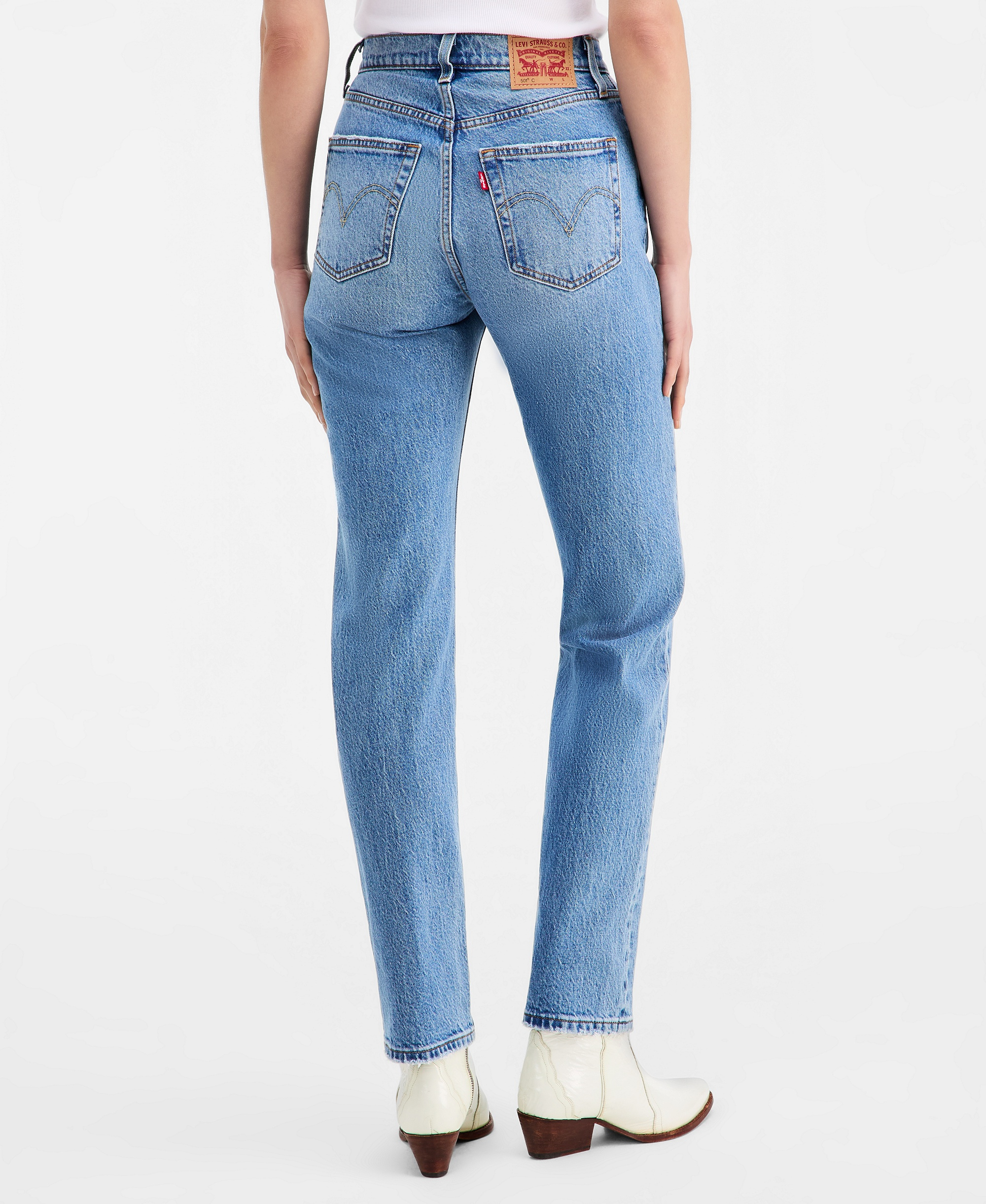 Levi's Women's 501 Curve High-Rise Straight-Leg Jeans - Play On Ref