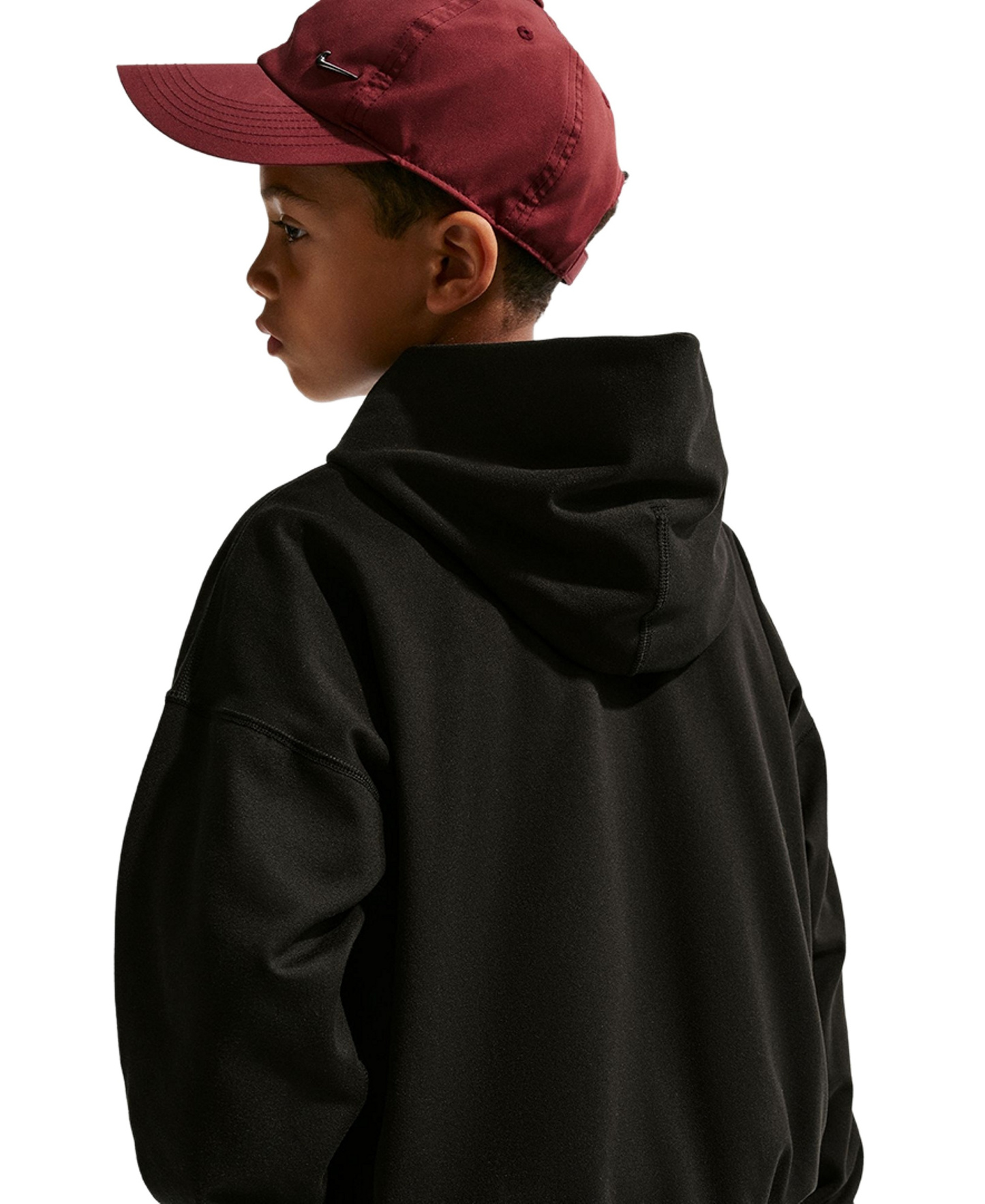 Nike Boys' 8-20 DRI-FIT Hooded Sweatshirt - Black/white