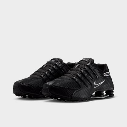 Men's Nithtke Shox NZ Casual Shoes - Black/White/Black - Both shoes facing left