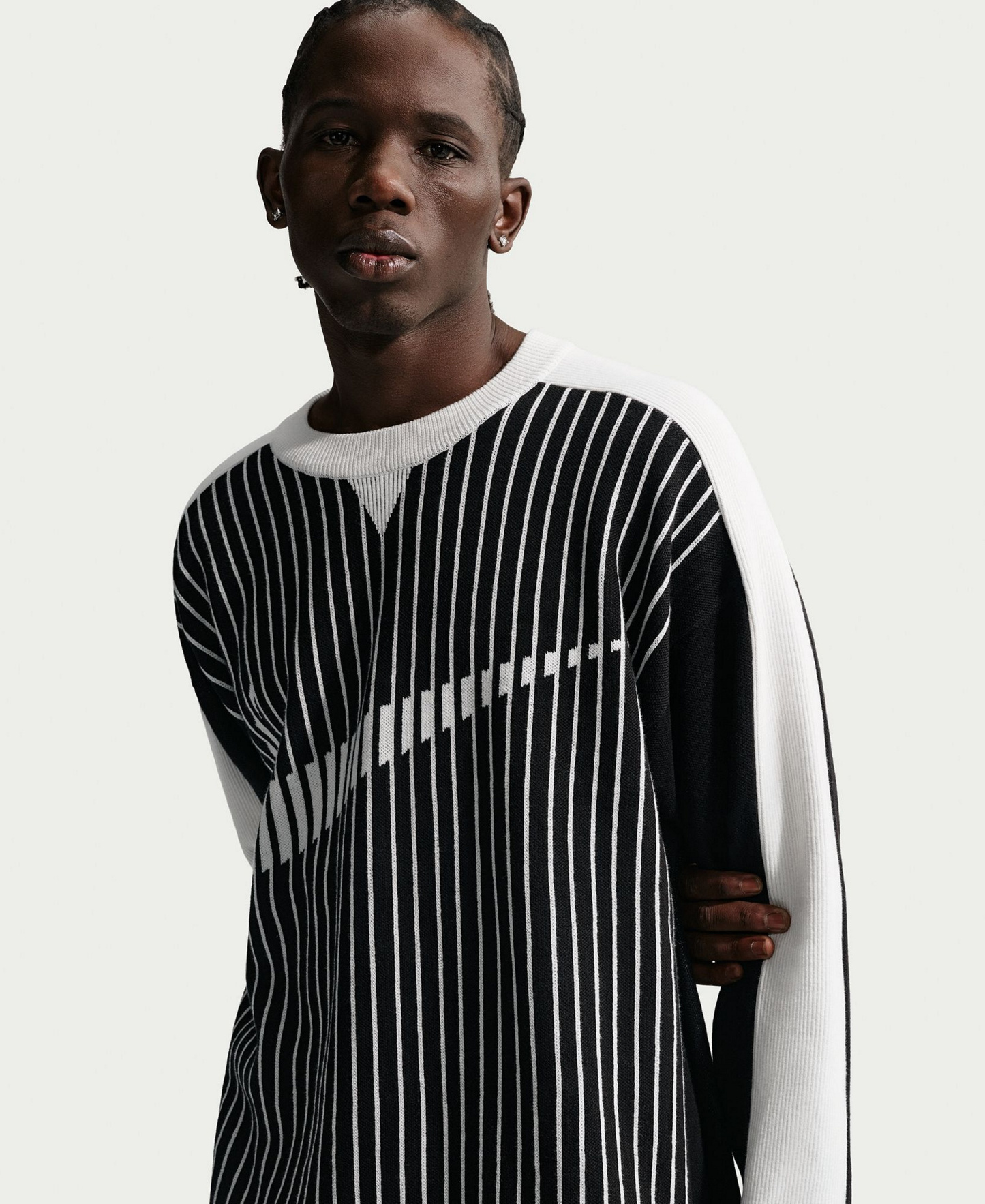 Nike Men's Sportswear Club Jersey Sweater - Black/sail
