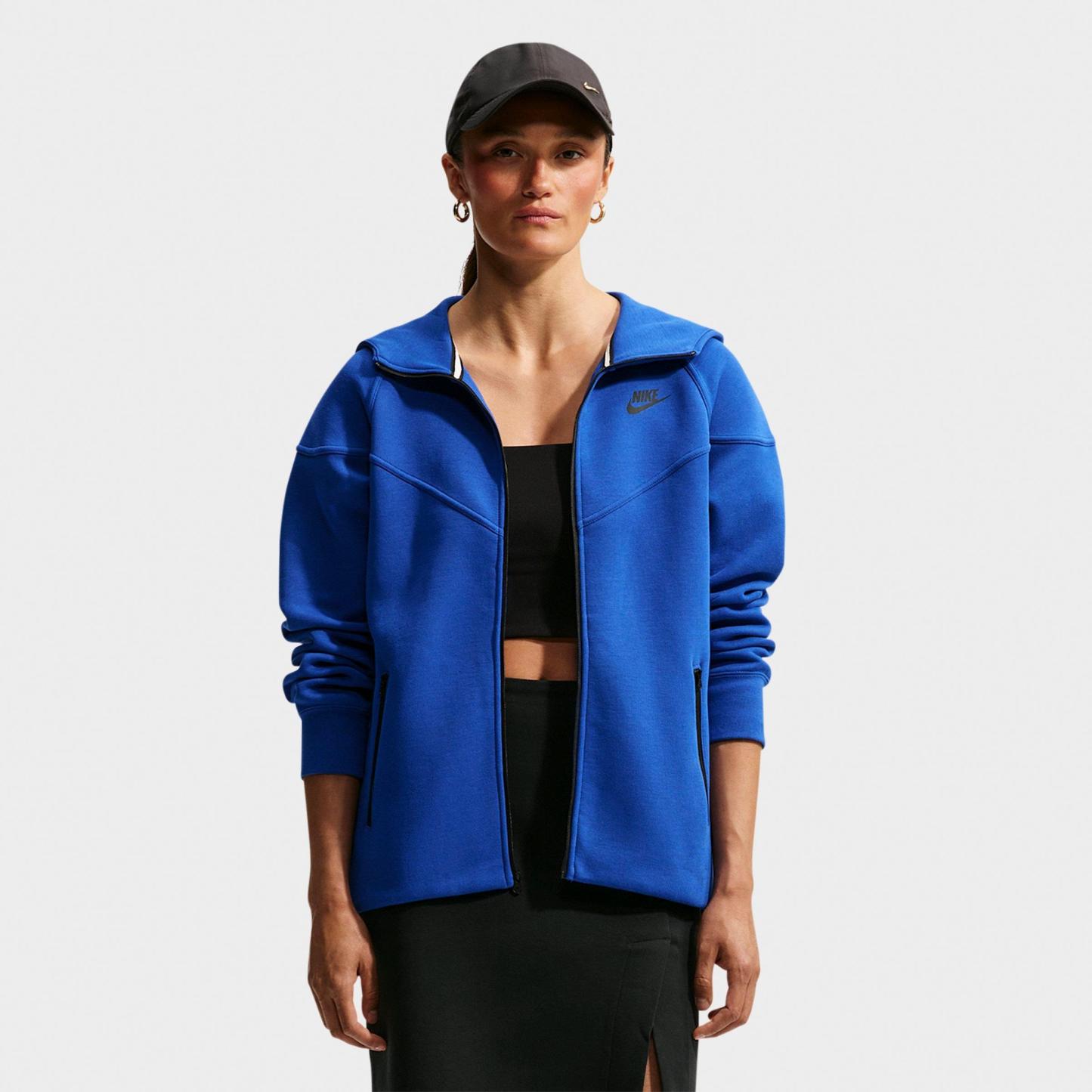 Women's Nithtke Sportswear Tech Fleece Windrunner Full-Zip Hoodie - Old Royal/Black