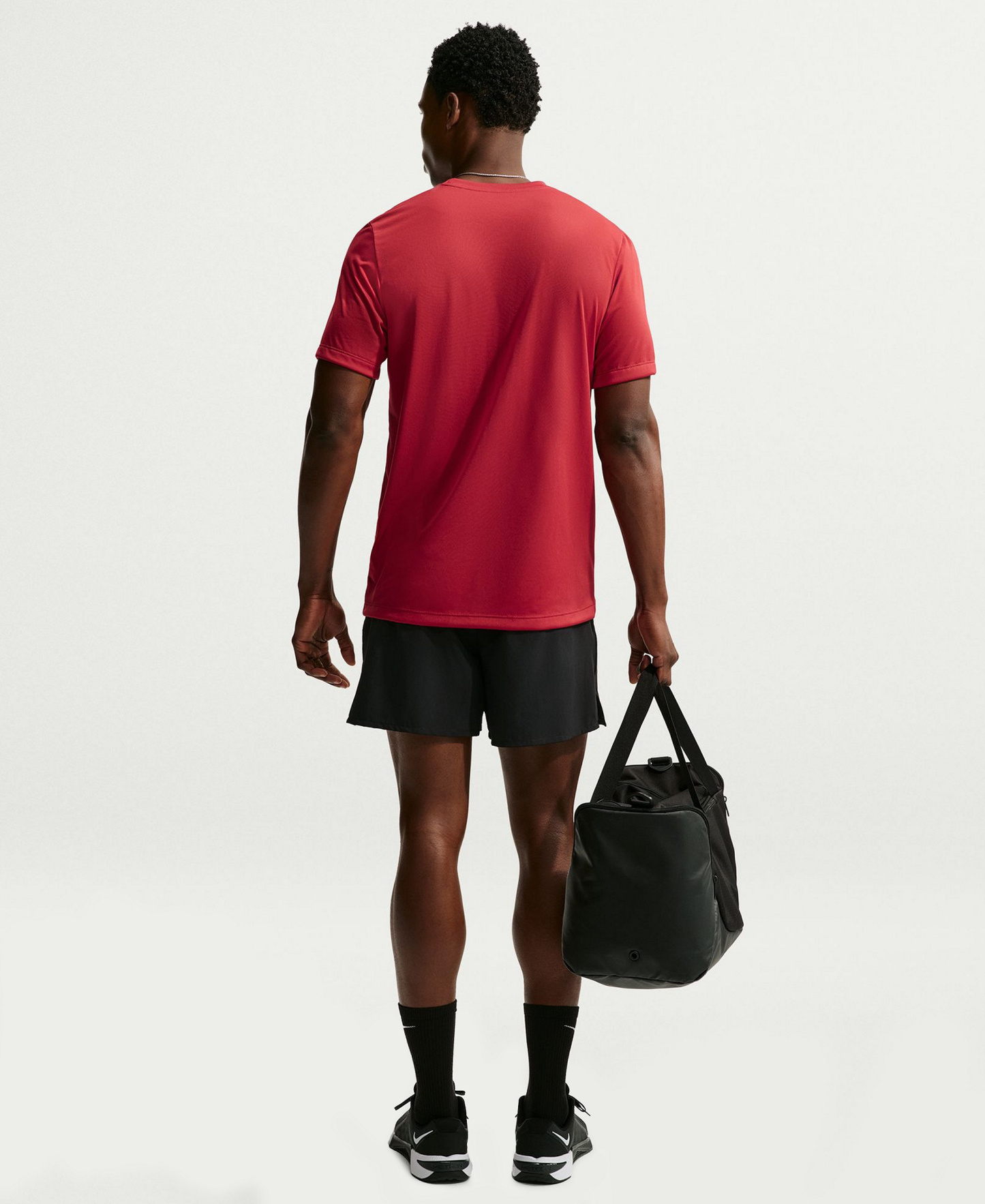 Nike Men's Dri-FIT Legend Fitness Logo T-Shirt - Tough Red/White