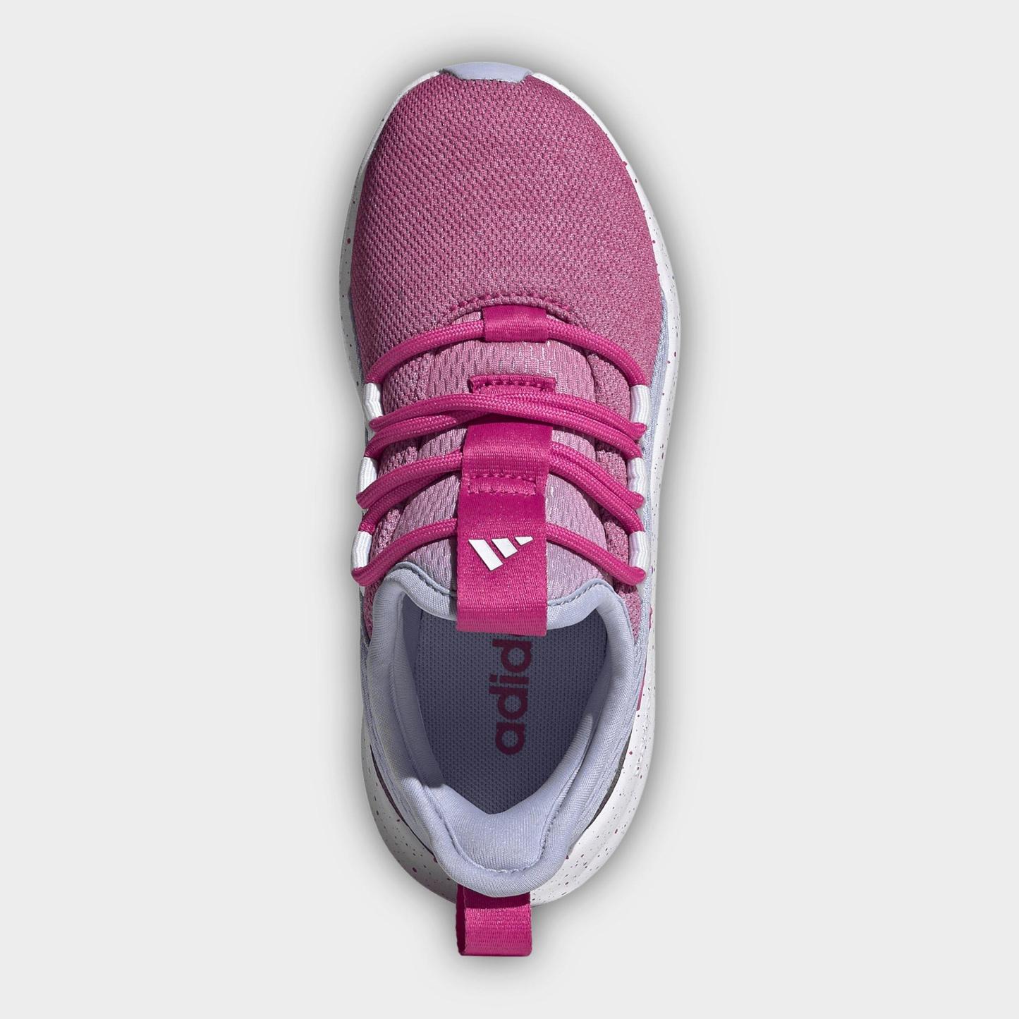 Girls' Little Kids' and Big Kids' adidas Lite Racer Adapt 8.0 Stretch Lace Casual Shoes - Part 1 - Lucid Fuchsia/Preloved Fuchsia/Violet Tone - Top view