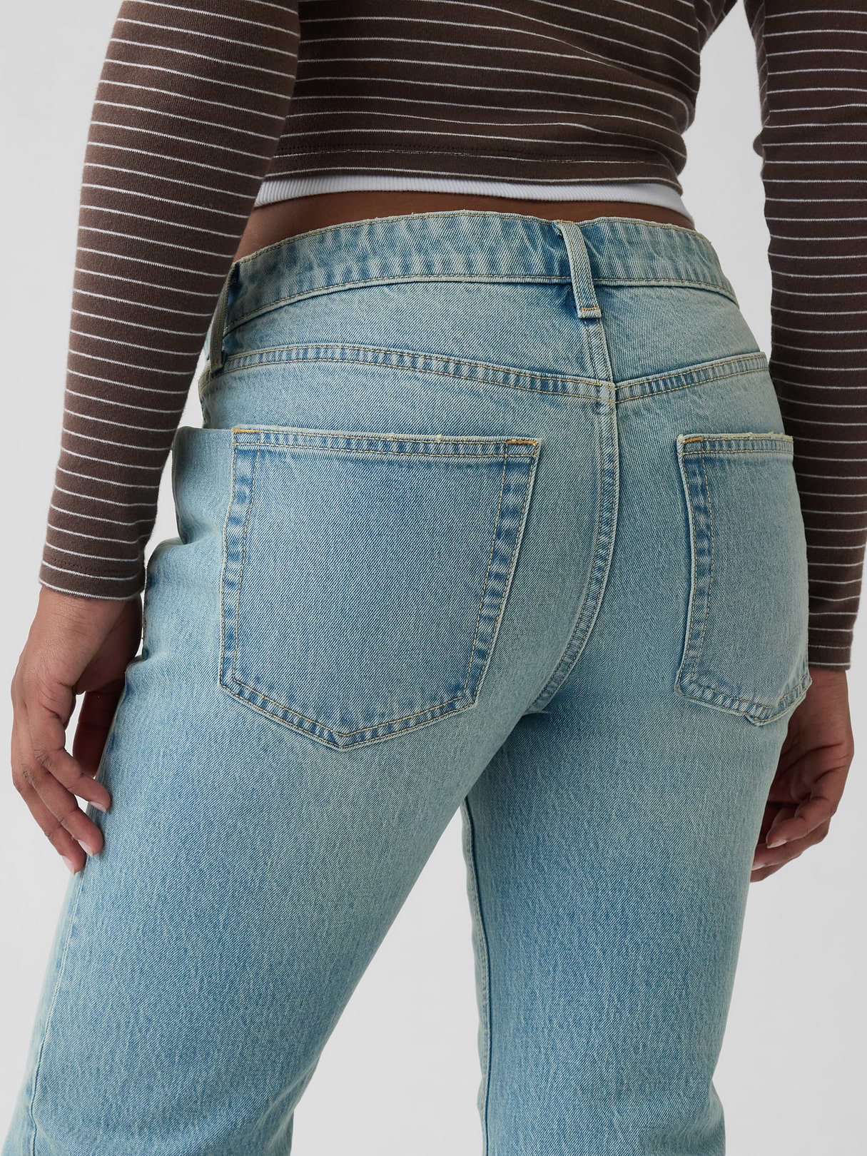 Curvy Mid Rise Relaxed Straight Jeans - Medium indigo