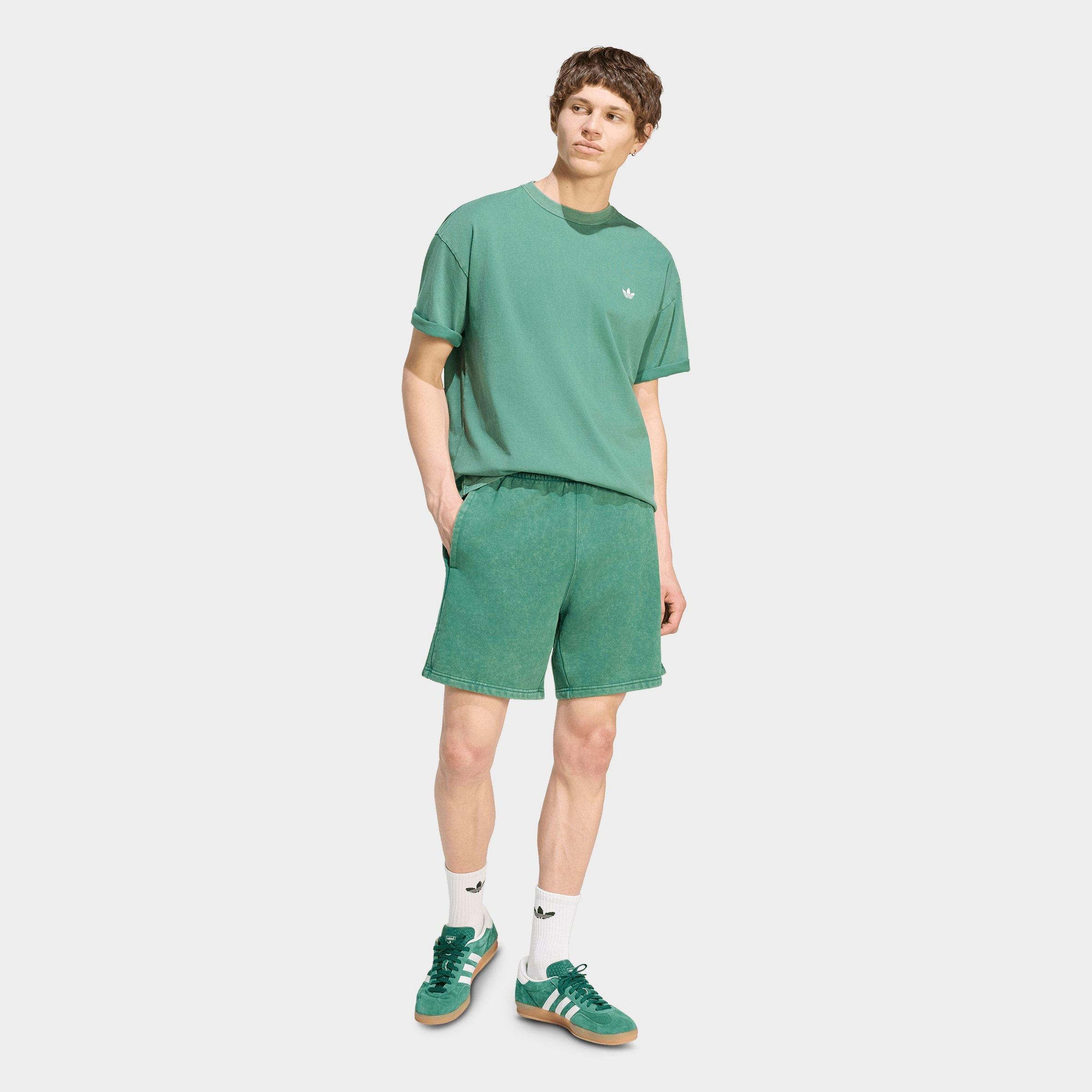 Men's adidas Originals Trefoil Essentials Washed Loose T-Shirt - Collegiate Green