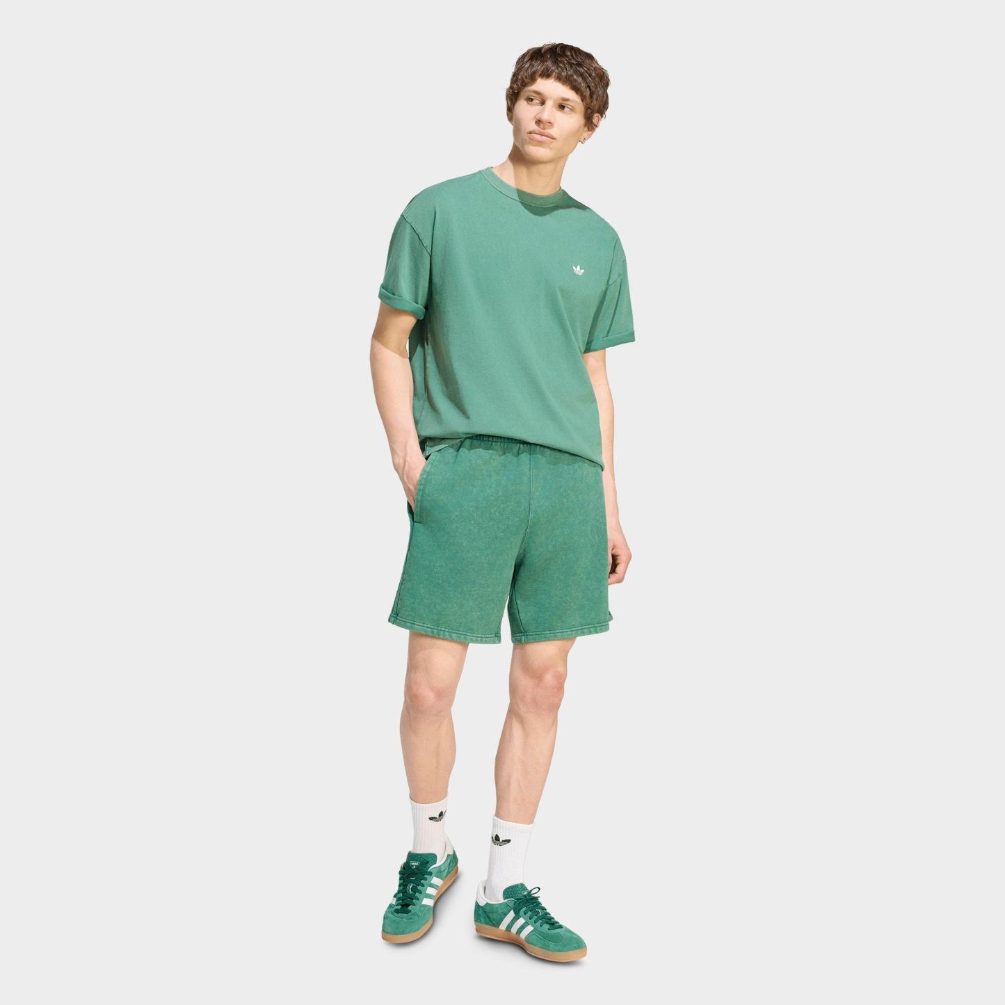 Men's adidas Originals Trefoil Essentials Washed Loose T-Shirt - Collegiate Green