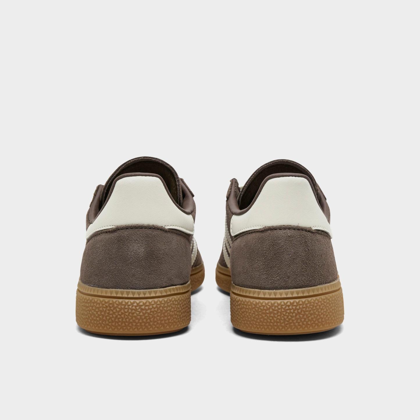 Big Kids' adidas Originals Handball Spezial Casual Shoes - Part 1 - Earth Strata/Off White/Gum - Back view