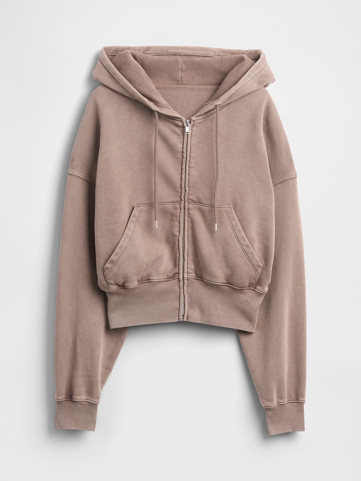 VintageSoft Wedge Zip Hoodie - Plymouth rock brown wash