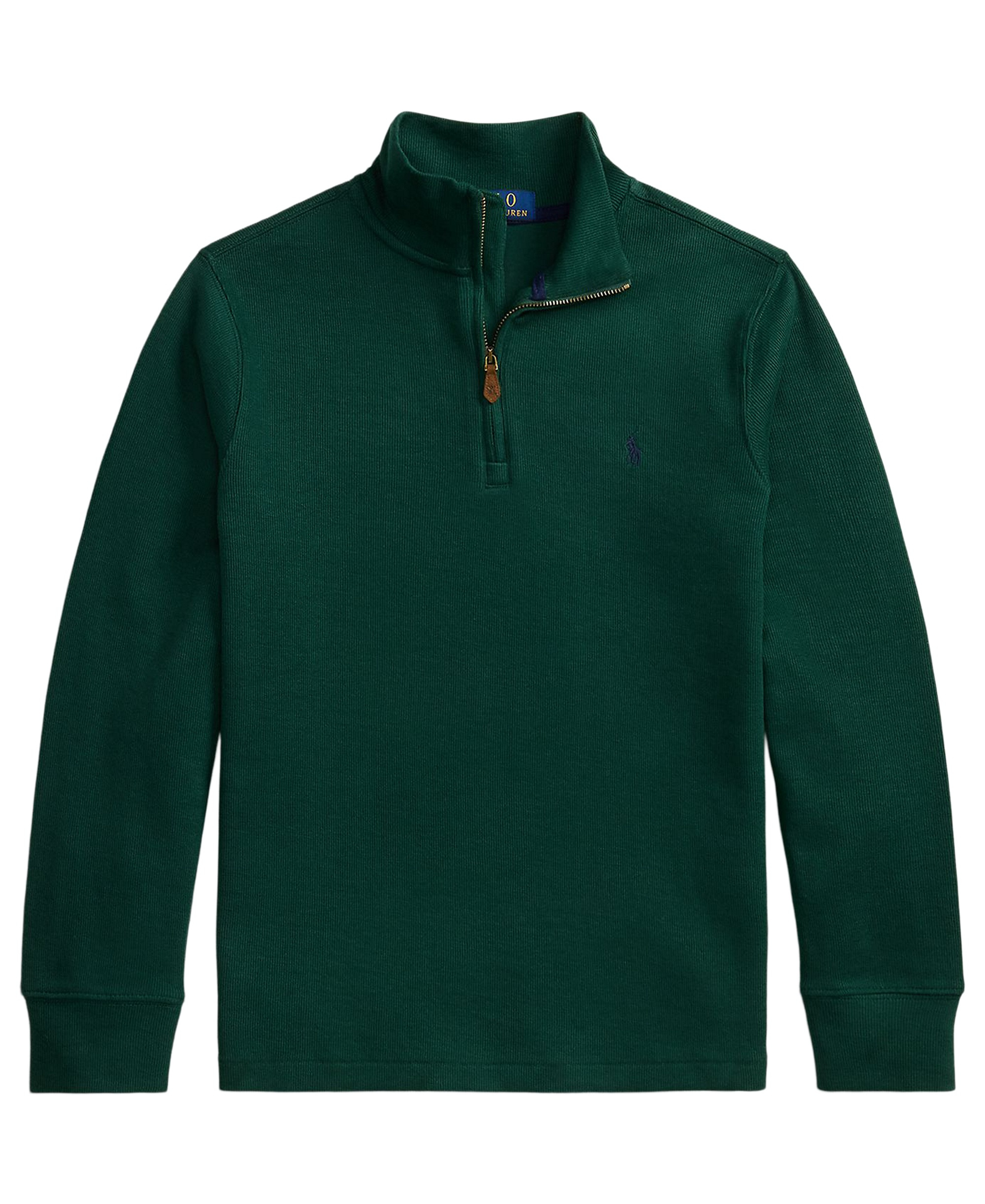Polo Ralph Lauren Boys' 8-20 Estate Rib Quarter-Zip Sweater - Andover Heather