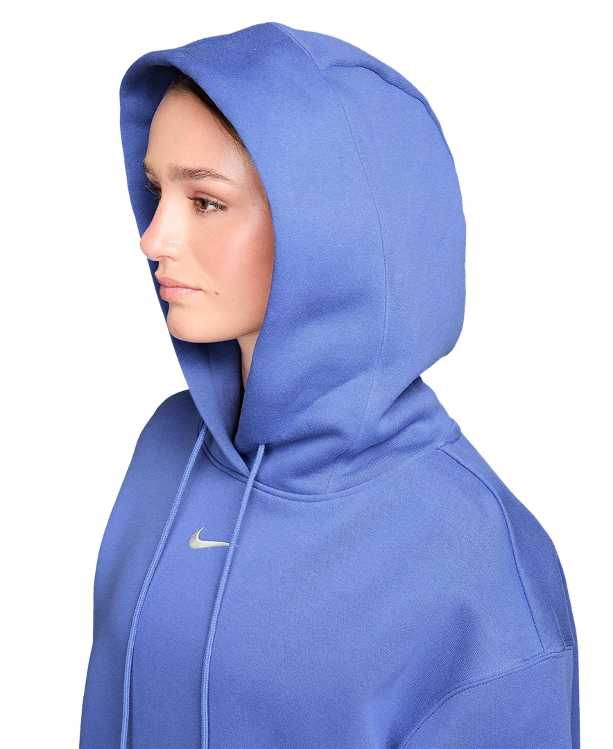 Nike Women's Sportswear Phoenix Fleece Oversized Pullover Hoodie - Lt Medium Blue/sail